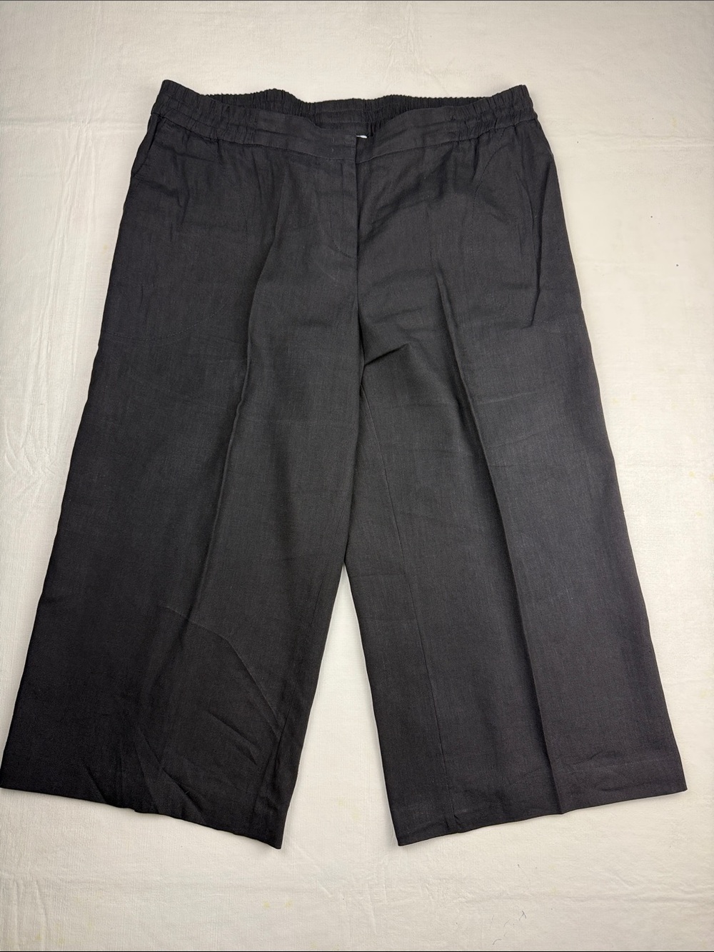 Akris Punto Black Cropped Wide-Leg Pants